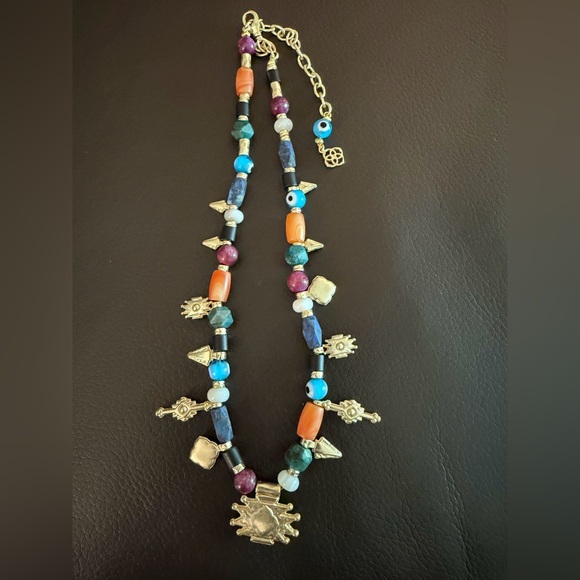 Kendra Scott Shiva Multi Stone Beaded Charm Necklace - Picture 5 of 5